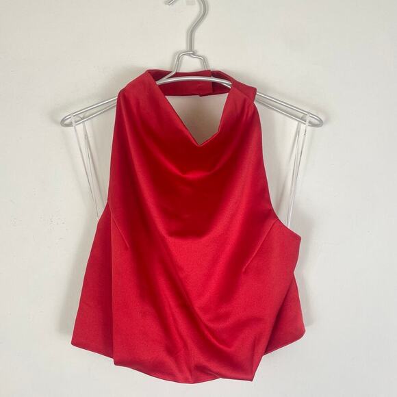 ELLIATT Red Halter Blouse Backless Size Large - Picture 2 of 6